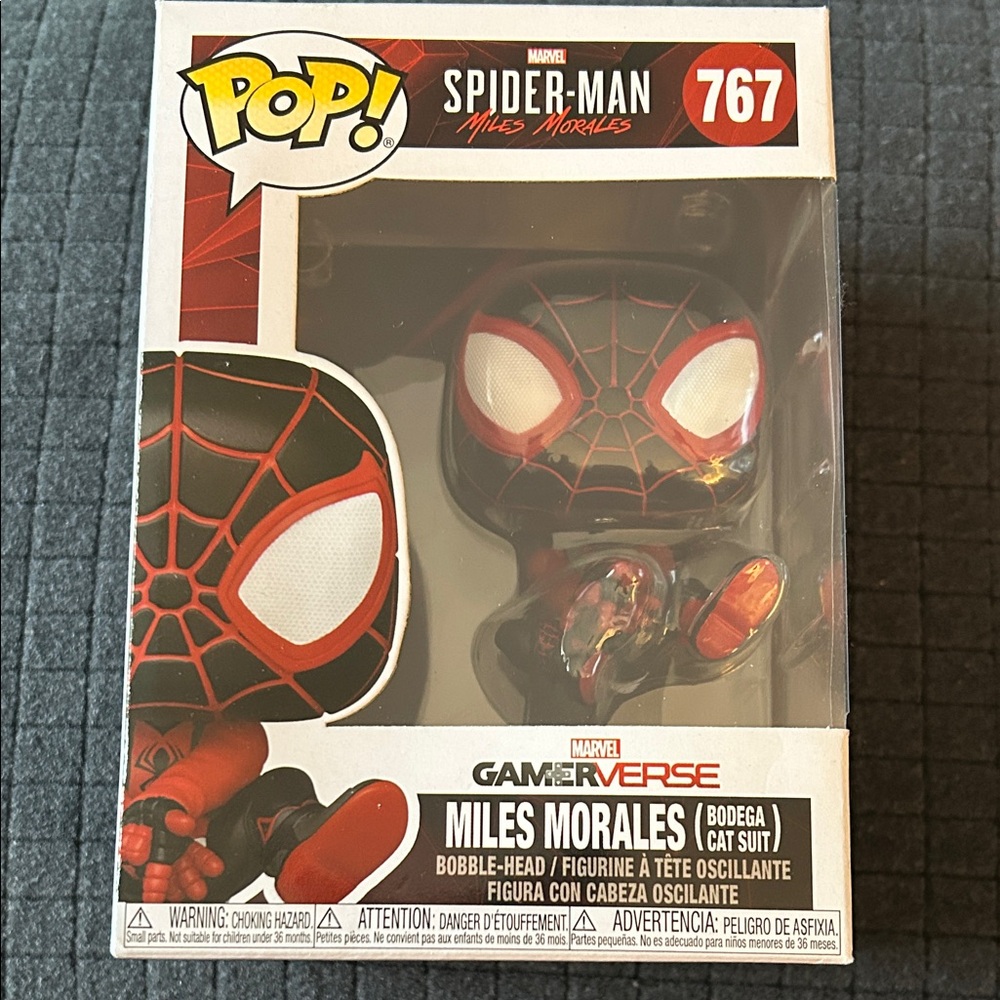 Funko Pop Spider-Man Miles Morales in Black and Red